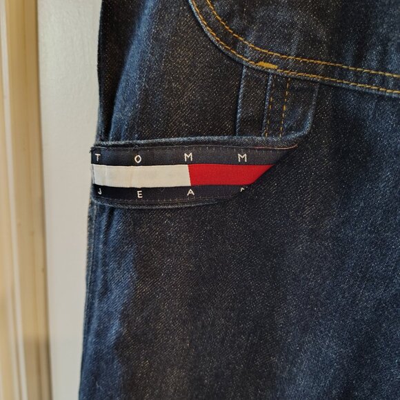 Men's Wide Legs Baggy 90's Tommy Hilfiger Carpenter Jeans - Picture 8 of 12